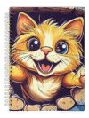 Notebook Pop Art Cartoon Graft Cats Style 5.5" x 8.5" #PNB8008